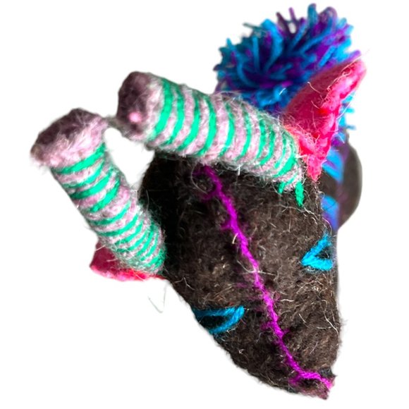 NWT! One-of-a-Kind Twoolies Handmade Wool Giraffe Retired 17" tall Vivid Plush - Picture 14 of 16